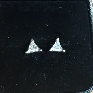.25 ct. Trillion cut diamond earrings
